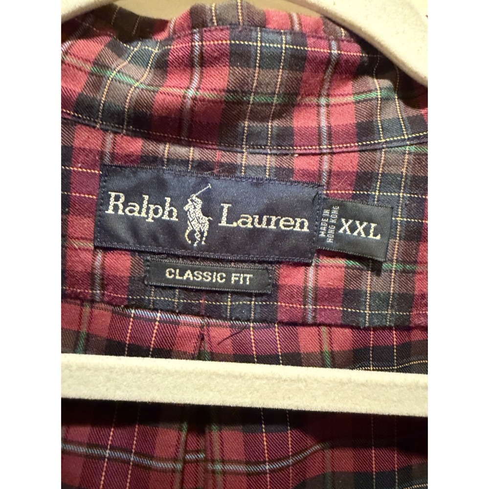 Ralph Lauren Classic Fit button down shirt XXL red plaid, Hong Kong - Picture 2 of 7